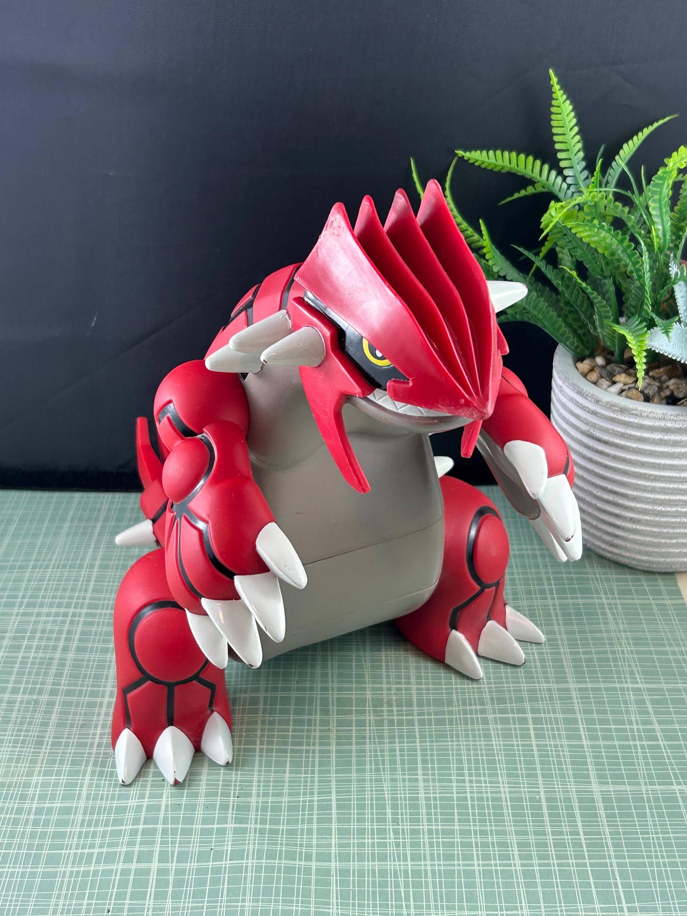 RARE grande figurine légendaire Pokemon Groudon 20 cm. Nintendo Tomy. Légende des Pokémon