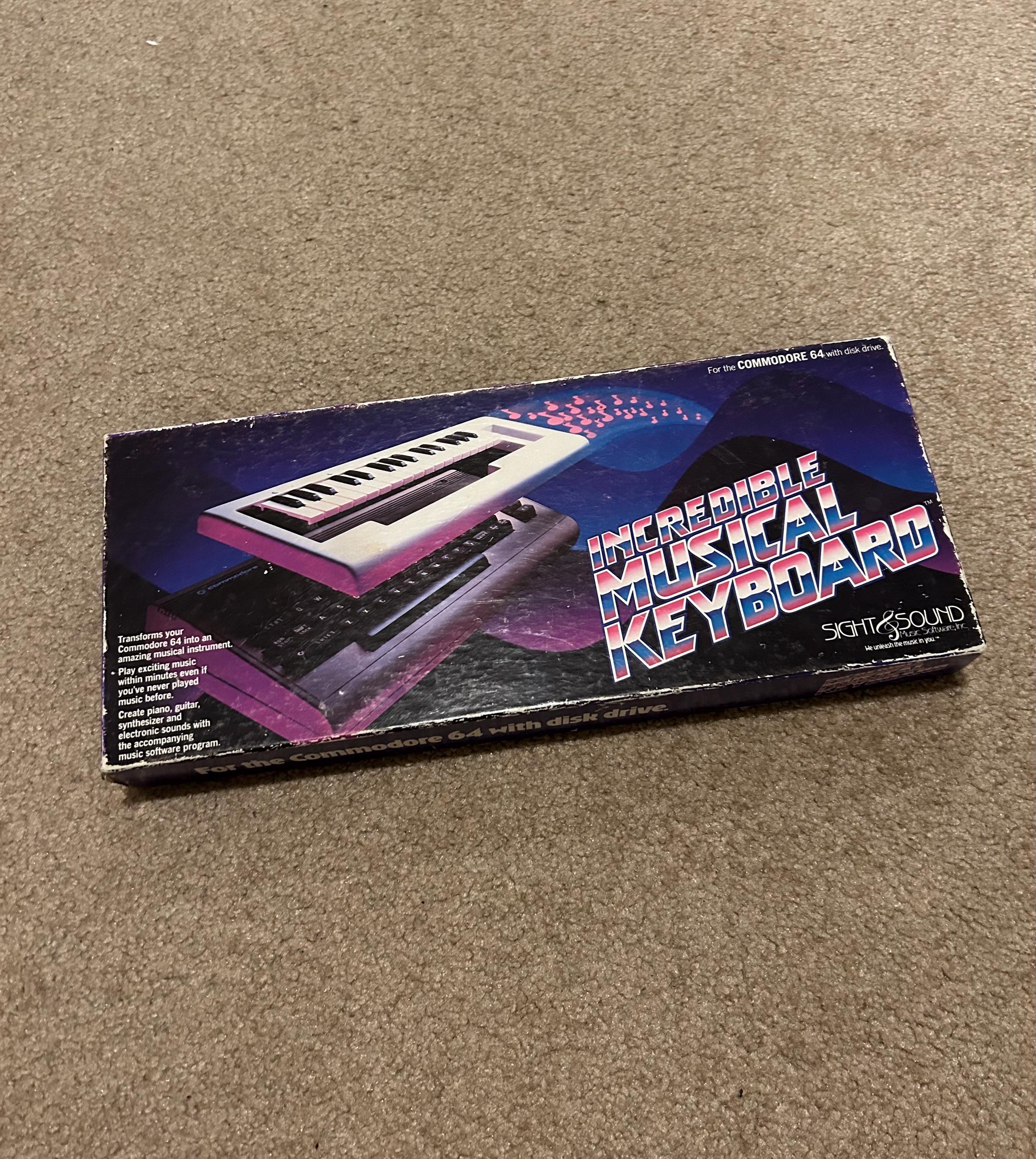 Vintage 1984 Incredible Musical Keyboard for Commodore 64 by Sight