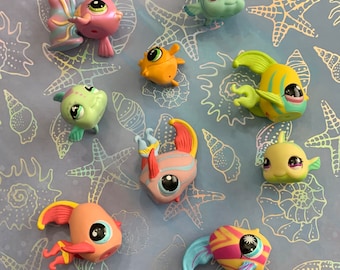 LPS Fish! U Pick! Hasbro Littlest Pet Shop Poisson, Gold Fish, Angel Fish - Authentic LPS Aquatic Animals