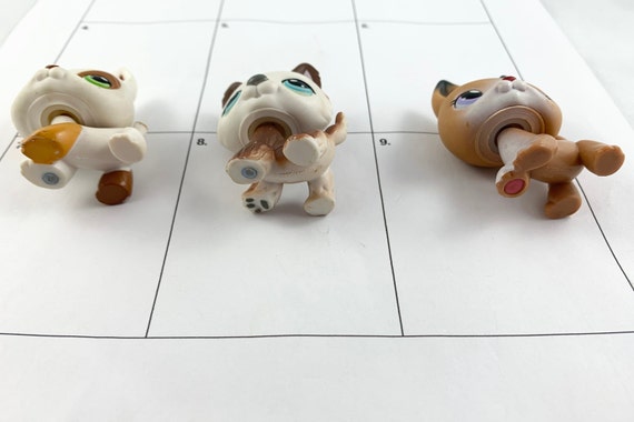 Littlest Pet Shop LPS Random 3 PC LPS Toys Set LPS Kitty Deer Puppy LPS Cat  Dog