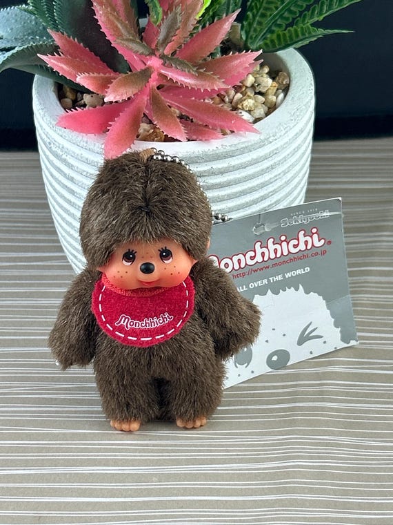 Cuddly 5” Sekiguchi Monchhichi Plush Keychain – the Perfect Cute