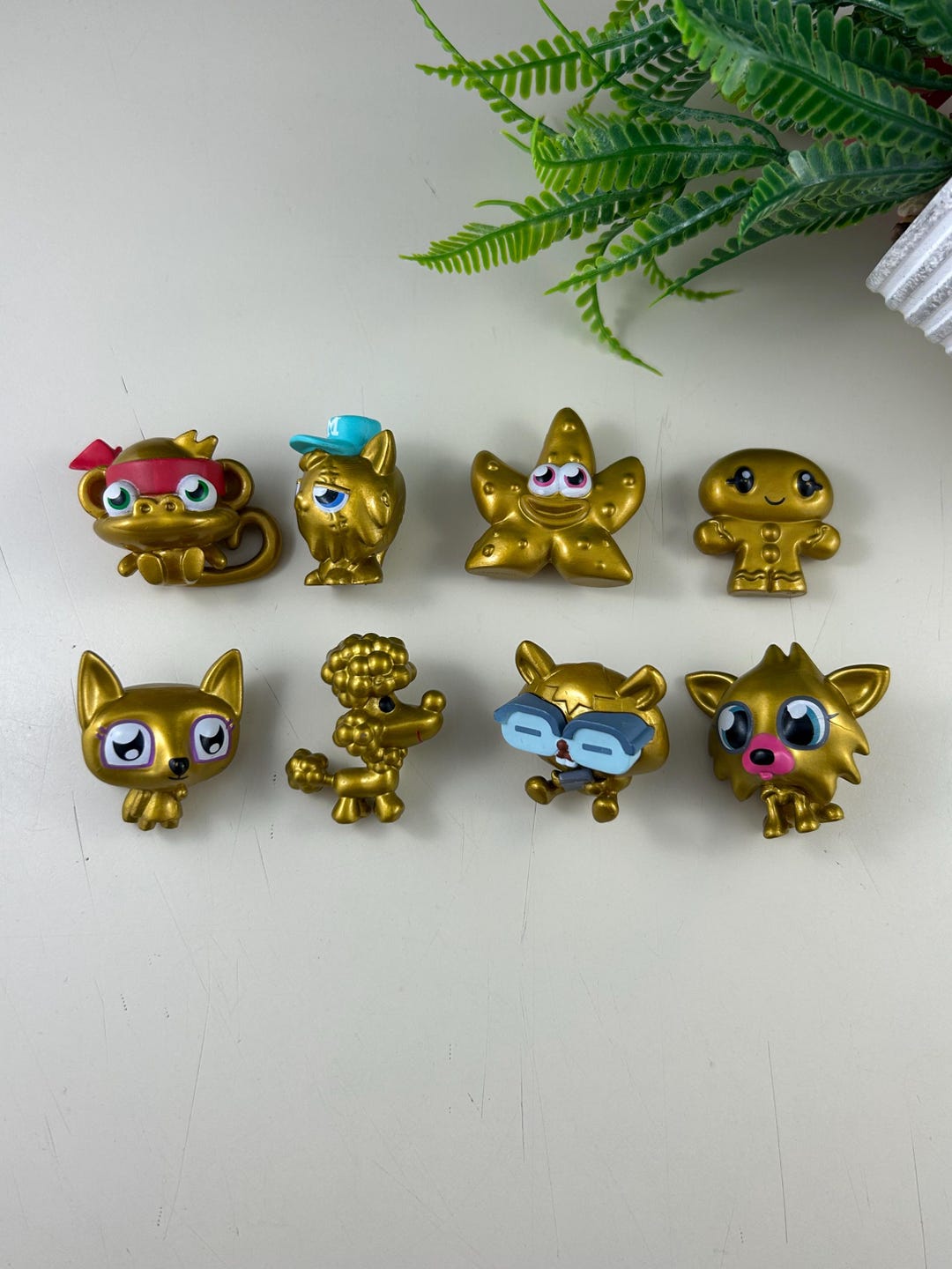 Gold Moshi Monster Collectors Lot - 8 Pieces - Assorted Moshlings