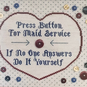 Vintage 1998 Charlette&#39;s Collectibles Cross Stitch CCX 838 Maid Service