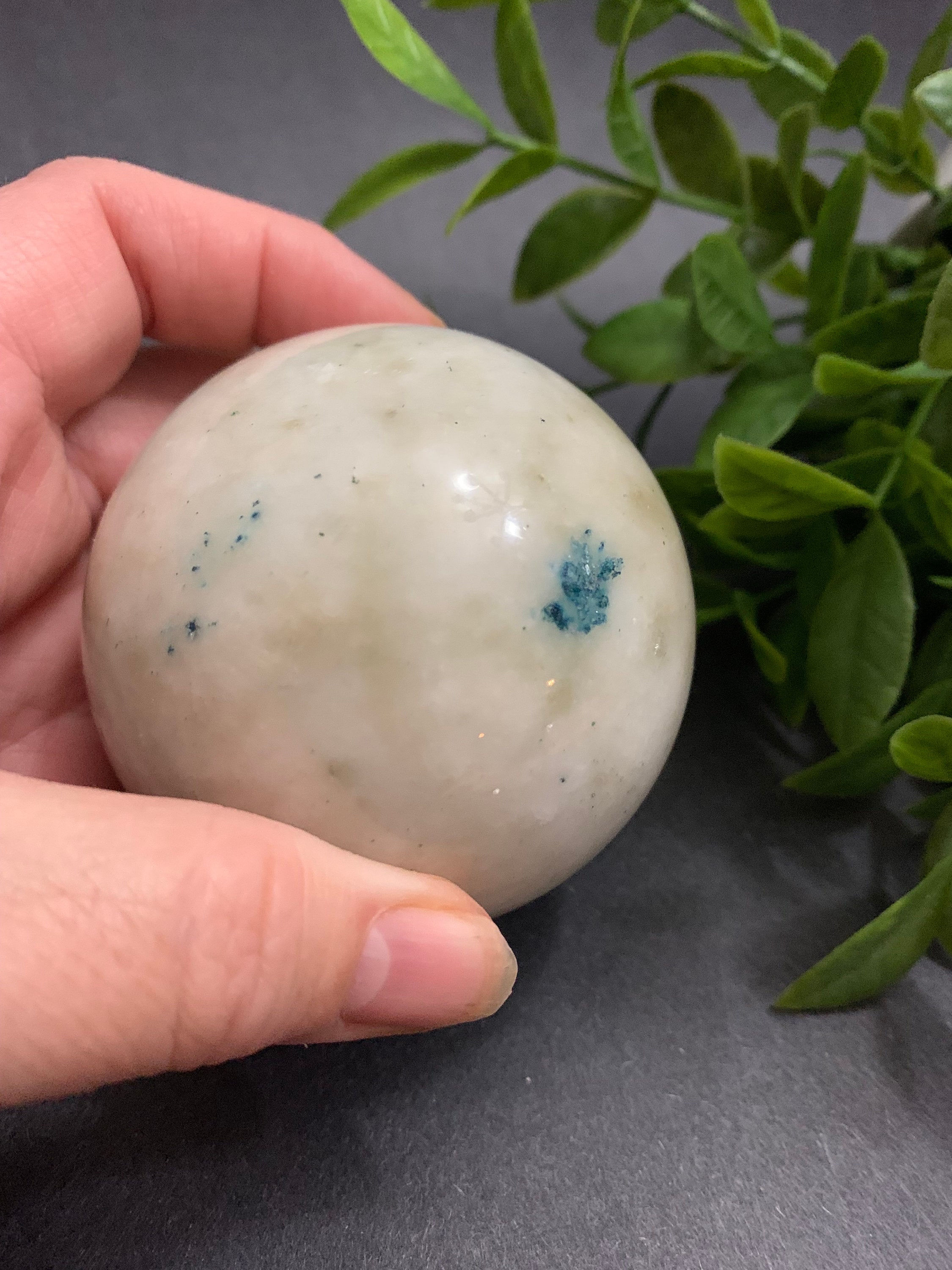 天然石 フェニックスストーンスフィア クリソコラ マラカイト⭐️1996