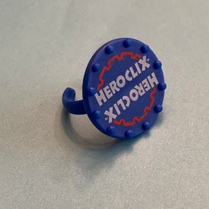 Heroclix Logo Dial Turning Click Ring Blue Original - Wizkids 2002 Promo