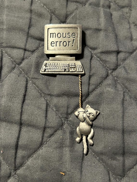 Vintage JJ Jonette Mouse Error ! Cat Computer Tec… - image 1