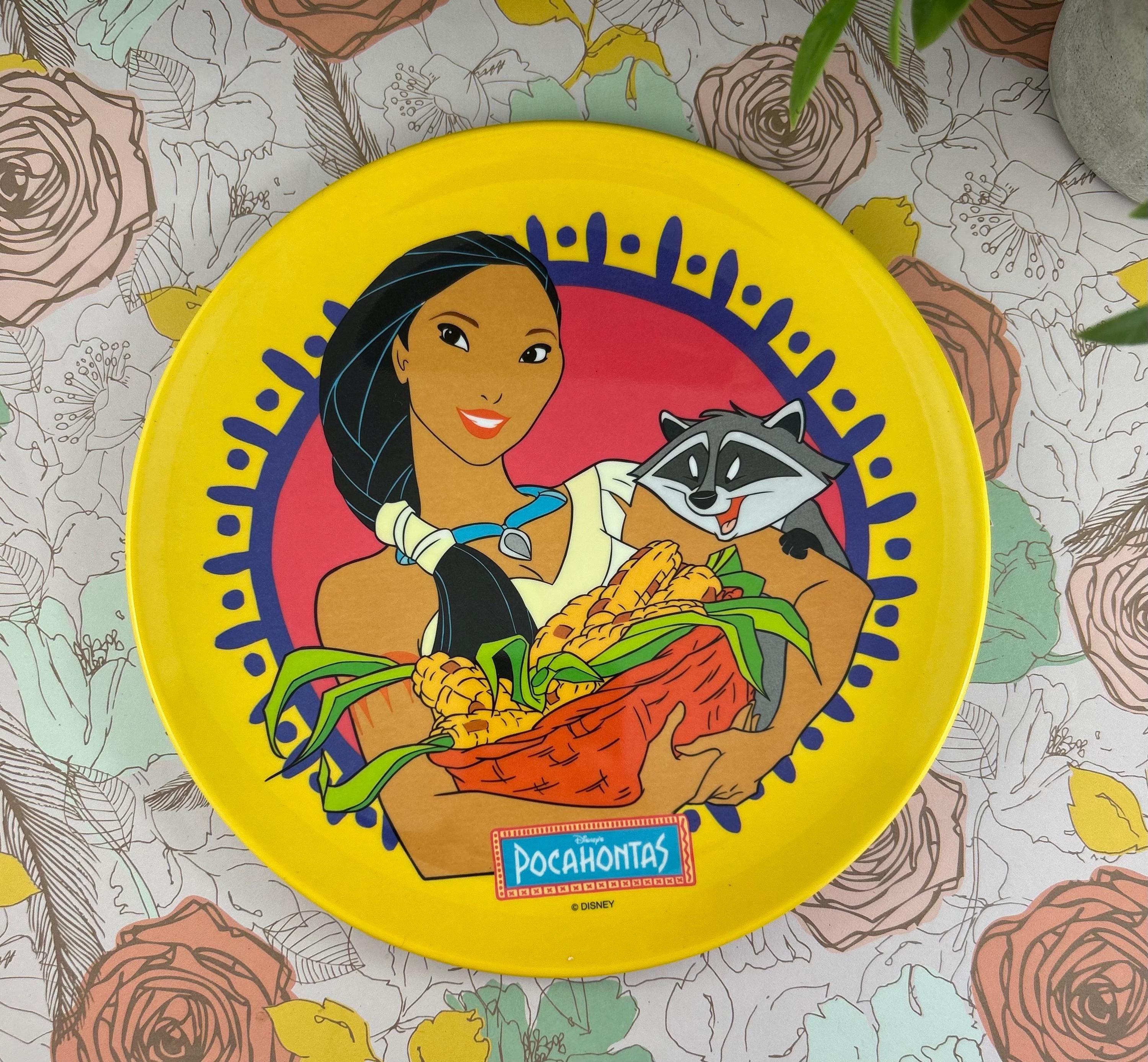 Vintage 1990's Zak Designs Disney Pocahontas Plate - Melamine