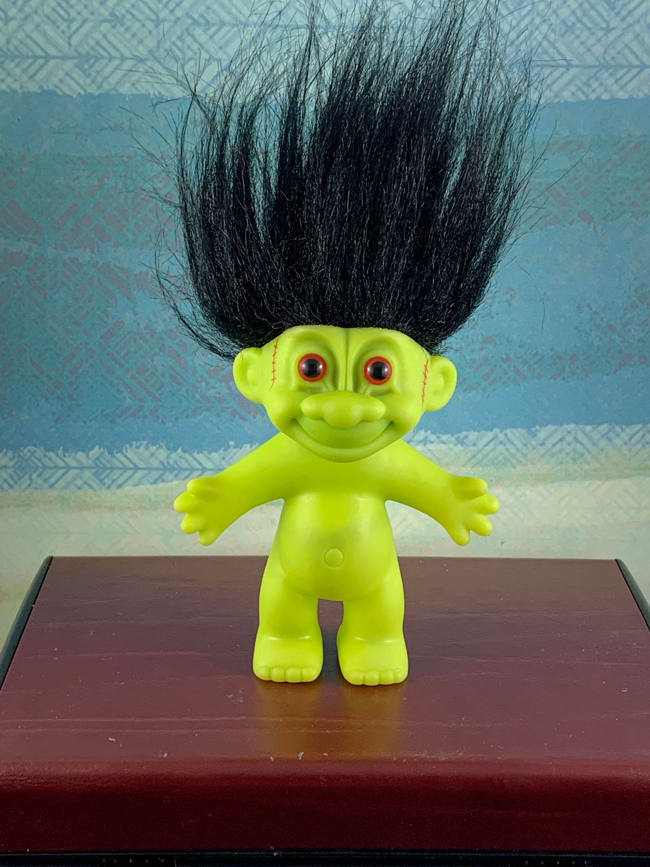 Russ Halloween Troll - Vintage Frankenstein Troll - Green Monster