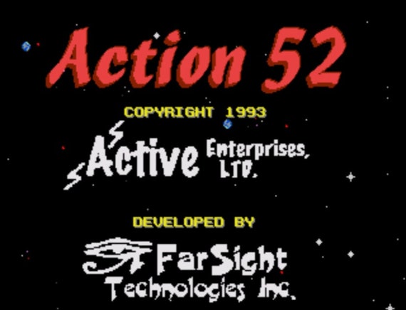 SEGA GENESIS Action 52 (Sega Genesis、1993) カートリッジのみ - 52