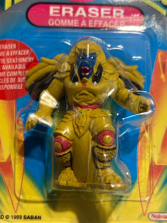 初版 ジム アンガー 1990 ユニバーサル プレス シンジケート磁器フィギュア Vintage 1993 Saban Eraser Goldar Mighty Morphin Power Rangers - Etsy