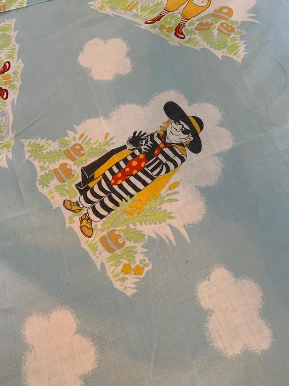 Vintage 1970s Mcdonald's Twin Flat Sheet Texmade Truprest II