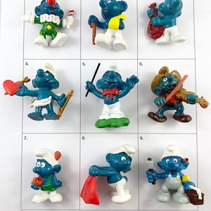 2000 Mcdonalds Smurf Toys, CHOOSE YOUR OWN Y2K Smurf Calender Mini