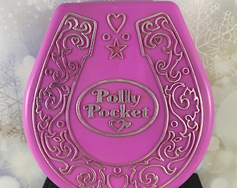 Vintage 1994 Bluebird Toys Polly Pocket Compact - Polly Pocket Pony Ridin' Show - Pony Parade - With Sound