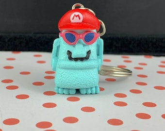 Mario Odyssey Moe-Eye Furuta Keychain Backpack Charm - Upcycled Nintendo Toy - Carry a little Nostalgia with You Always!