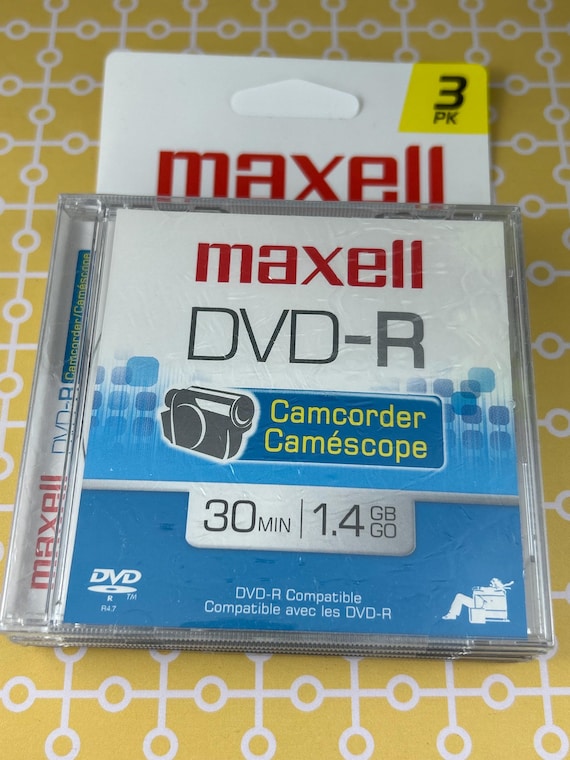 Maxell Camcorder DVD-R - Sealed Discs 30 Min Each 1.4GB (3 Pack