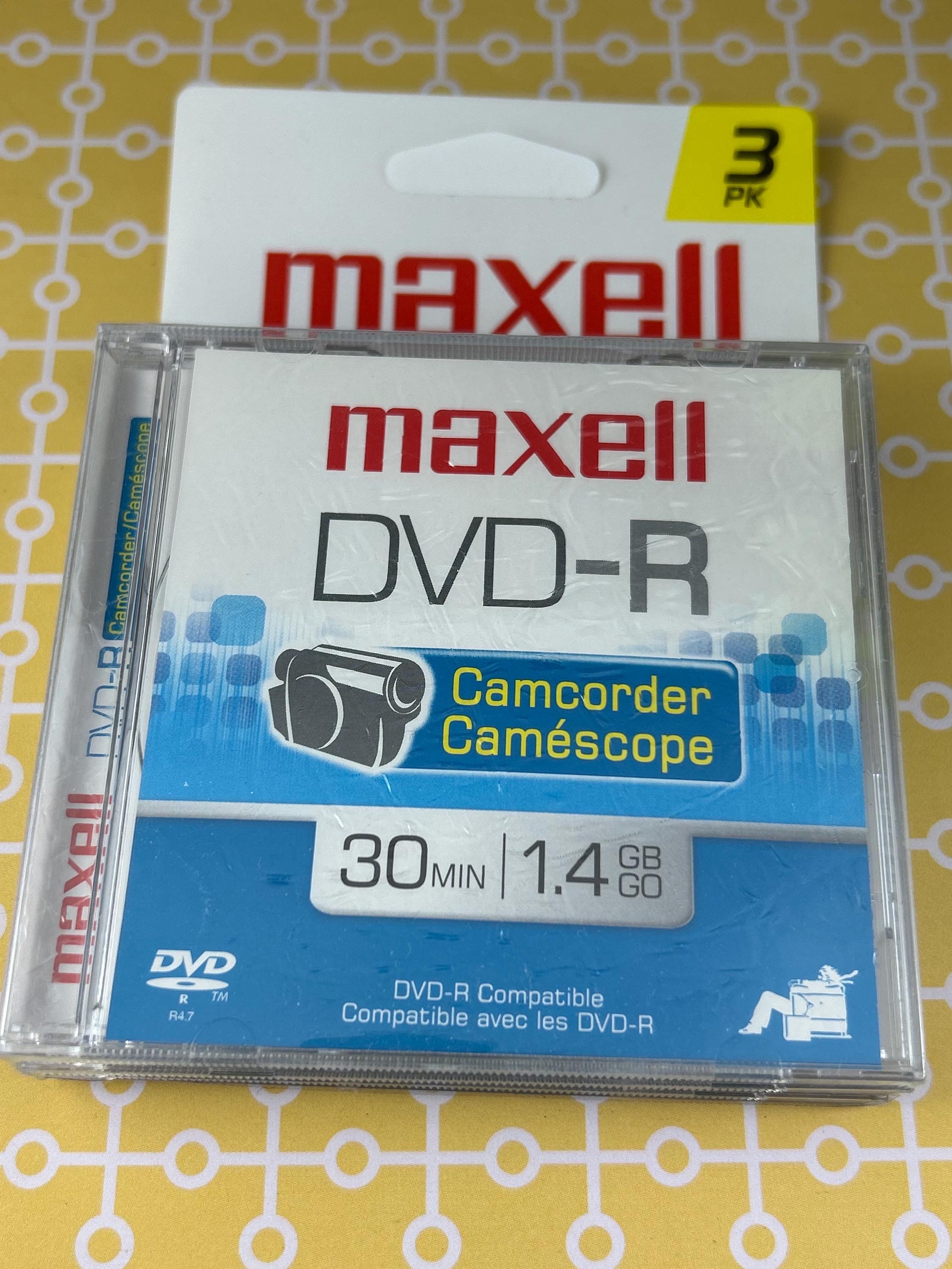 Maxell Camcorder DVD-R - Sealed Discs 30 Min Each 1.4GB (3 Pack