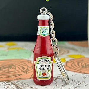 ファッション雑貨・小物その他 [Hono Report] Object Keyring Tomato Ketchup/Mustard HEINZ TOMATO KETCHUP Bottle KEYCHAIN Keyring Novelty