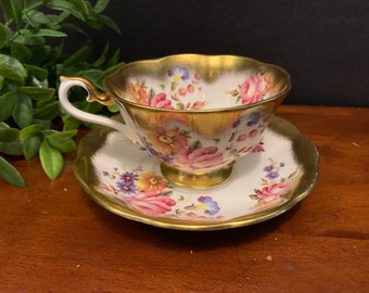 Royal Albert Treasure Chest Series Deep Gold Cup and Saucer