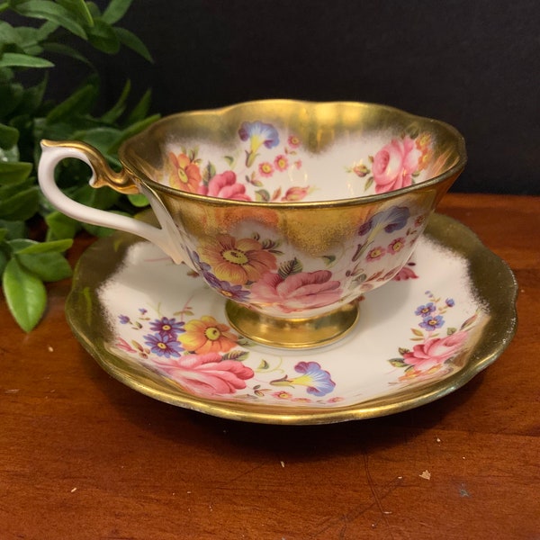 Royal Albert Treasure Chest Series Deep Gold Cup and Saucer