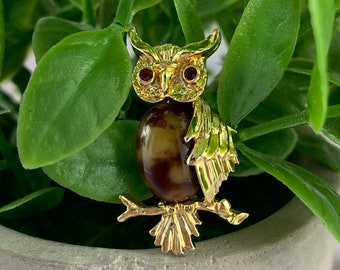 Broche vintage Gerry's Jelly Belly Owl, vers 1950
