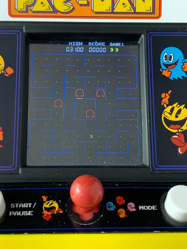 Pac-man Hand Held Mini Arcade Style Video Game Bandai Namco Retro ...