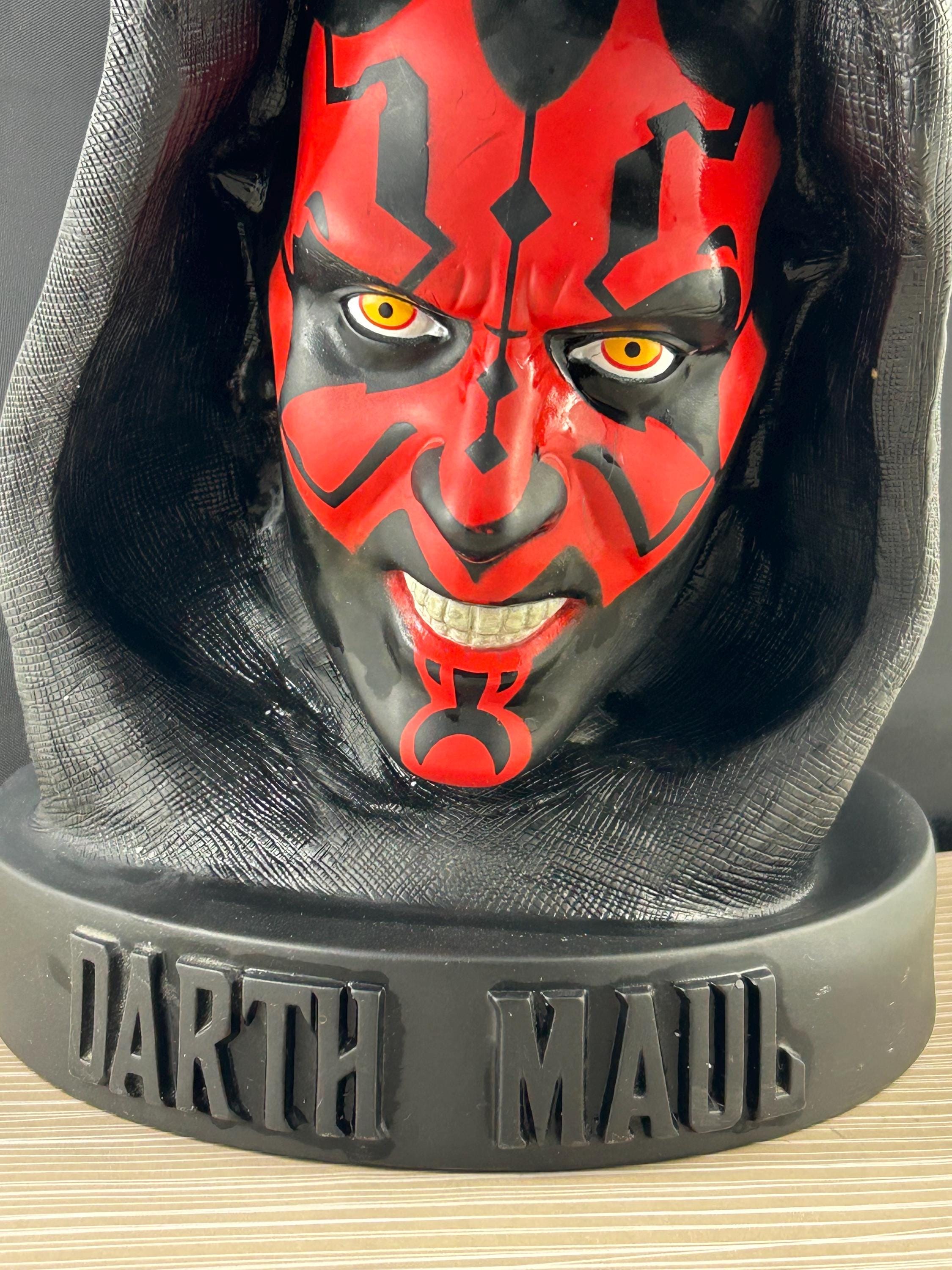 Mega Rare Vintage Star Wars Darth Maul 10” Tall PVC Bust Coin Bank 