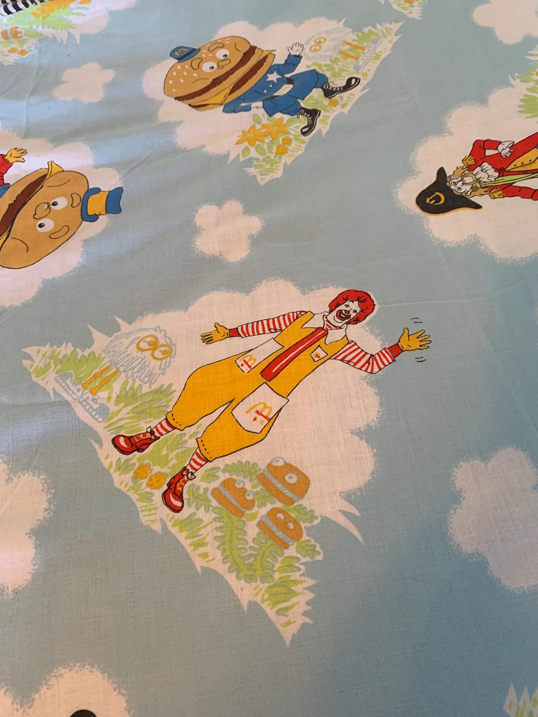 Vintage 1970s Mcdonald's Twin Flat Sheet Texmade Truprest II