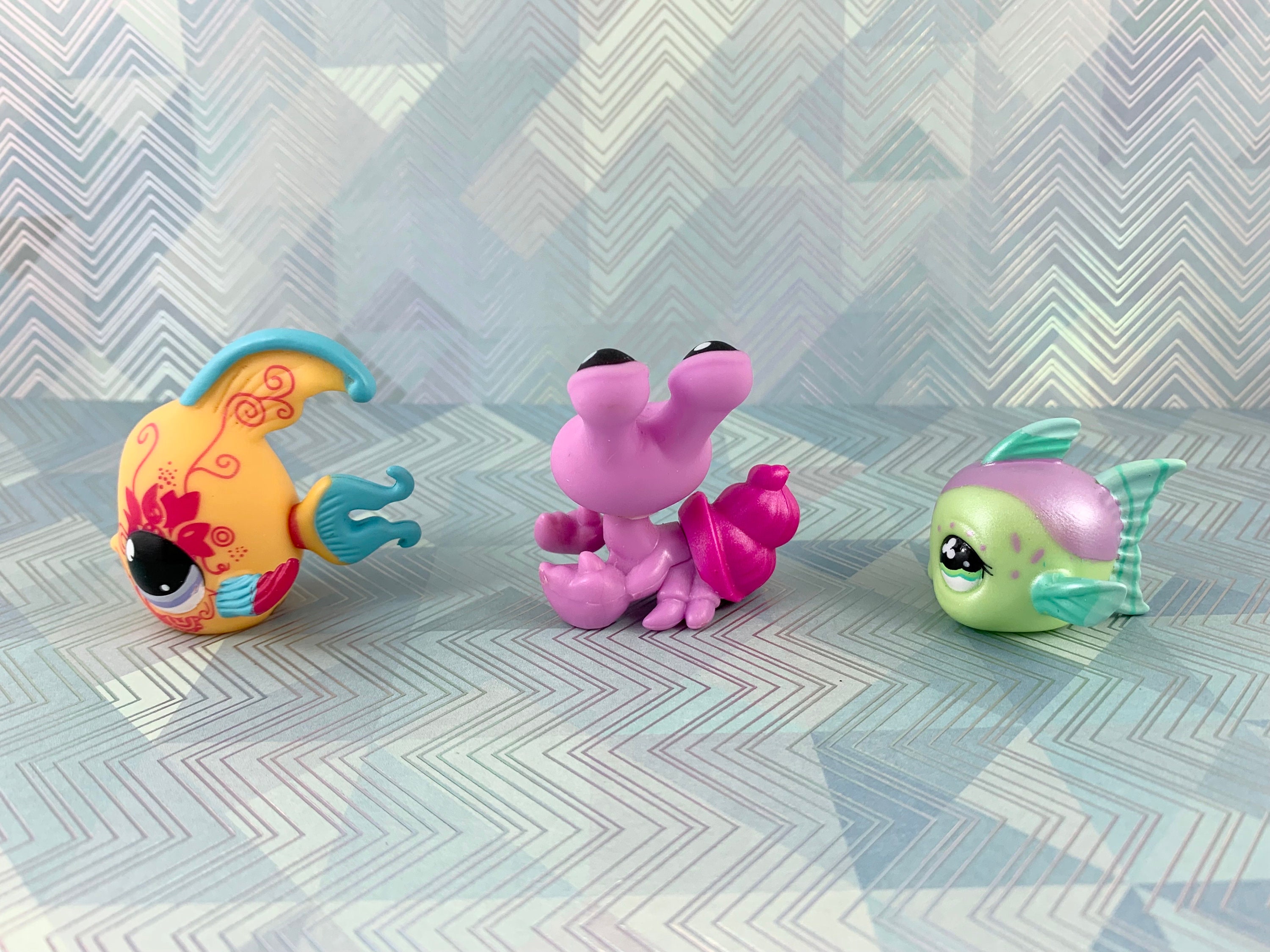Lot De 5 Figurines Hippocampe Littlest Pet Shop (Hasbro) - Occasion - Voir Photos Pour L'état - Idéal Pour Collection Ou Jeu