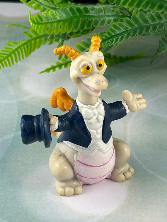 1982年　レア　フィグメント　ドラゴン　エプコットディズニーワールドビンテージ Vintage 1982 Walt Disney PVC Figment Dragon Figure. Walt Disney