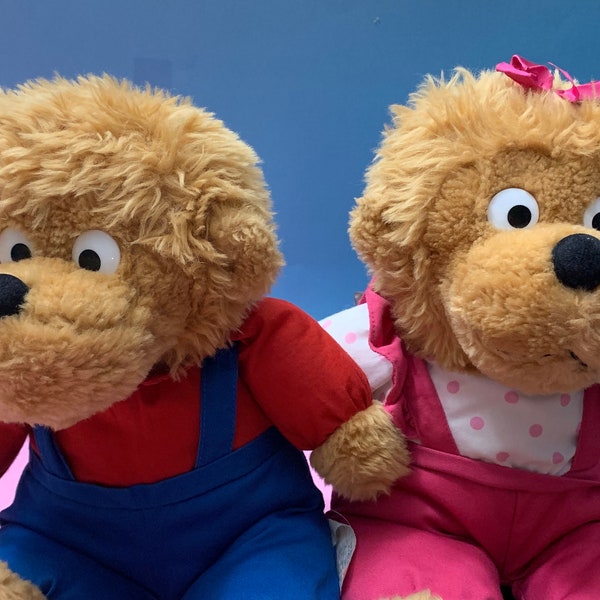 Berenstain Bears Chosun Plushies - Brother and Sister Stuffed Animal Plush Dolls - 15"