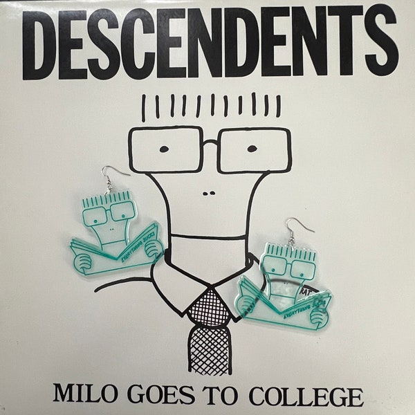 Descendents earrings | Milo | Everything Sucks | Punk earrings | American Hardcore | Frosted acrylic