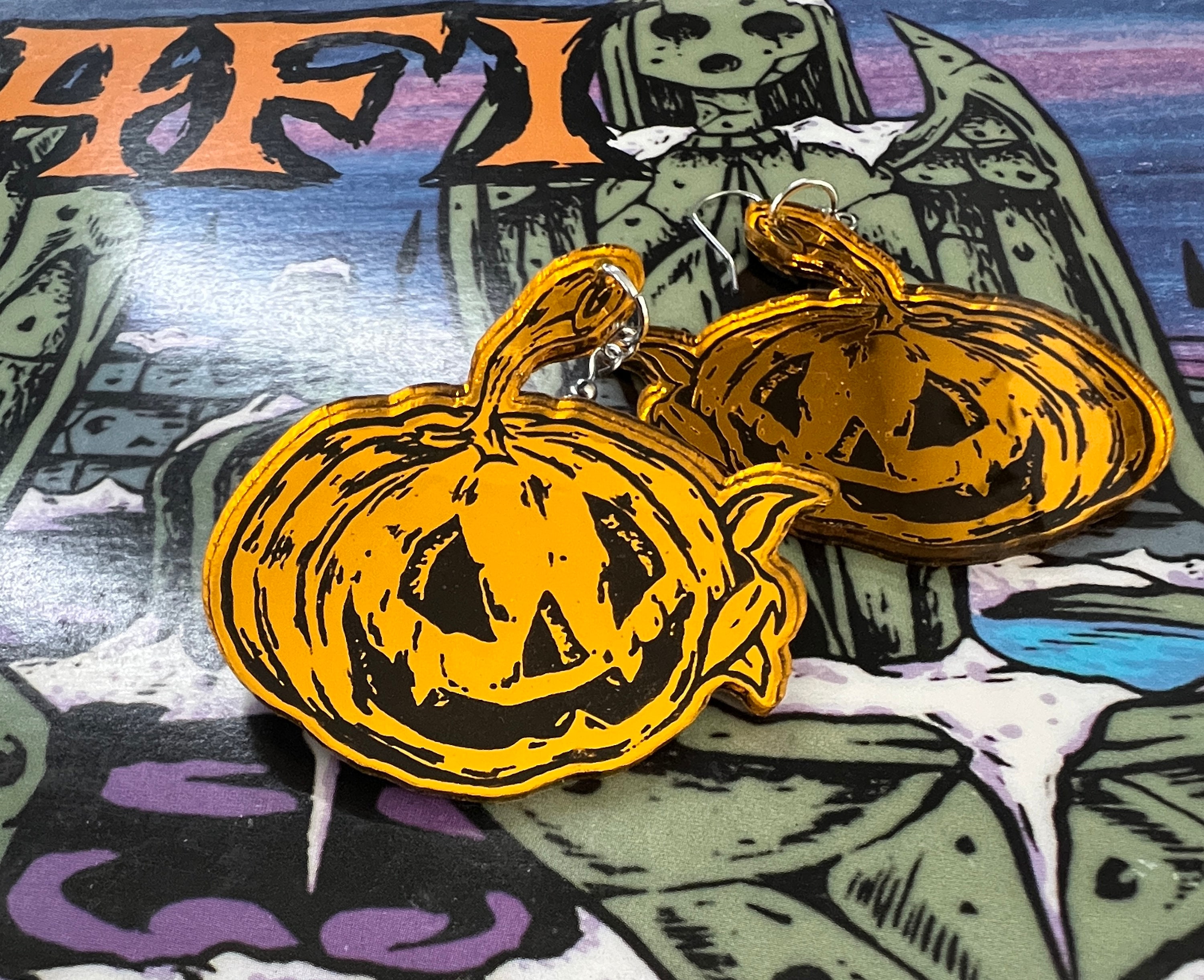 AFI Pumpkin Earrings | All Hallows EP | Punk Earrings | Art of