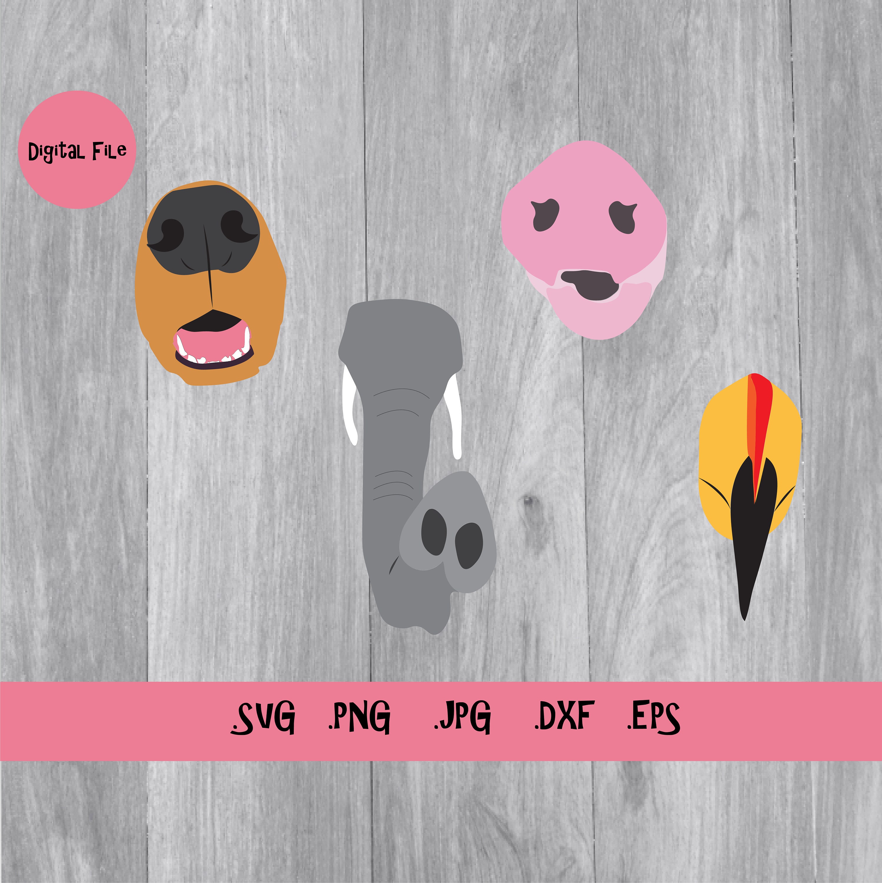 Funny Animal Noses Mask Design Mask Designs Image for | Etsy