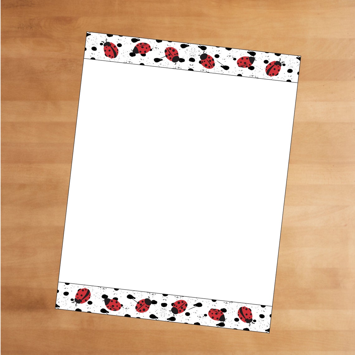 Lovely Ladybugs Stationery Set 25 8.5 X 11 Etsy