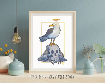 Pride Pirate Skulls - No. 01 (Large, Felt Stock) - OFMD Inspired Artwork 11x17" Premiere Print