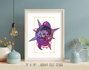 Pride Pirate Skulls - No. 05 (Large, Felt Stock) - OFMD Inspired Artwork 11x17" Premiere Print