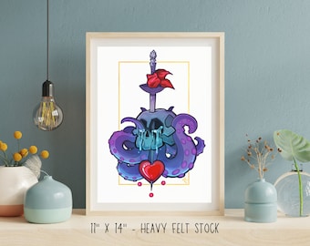 Pride Pirate Skulls - No. 03 (Large, Felt Stock) - OFMD Inspired Artwork 11x17" Premiere Print