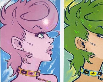 Spicy Lady : Holographic Anime Art Pop Poster 11x17"