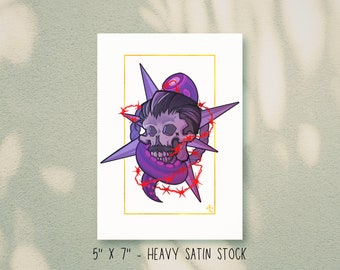 Pride Pirate Skulls - No. 05 (Small, Satin Stock) - OFMD Inspired Artwork 5x7" Postcard Print