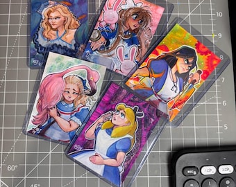 Choose your Card : Alice in Wonderland traditional sketchcard set (1-5)