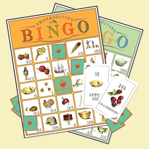 Bingo de Acción de Gracias **no es una descarga digital