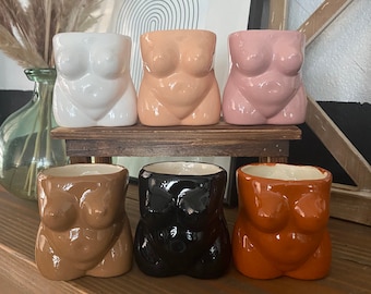 Modern Ceramic Body Planter: Succulent, Cactus, Home Decor