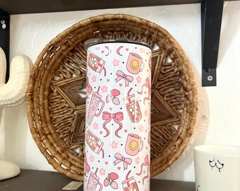 Kawaii Stainless Steel Tumbler, Girly Drinkware (15oz & 20oz)