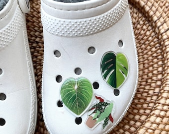 Philodendron Gloriosum Charm for Shoes, Plant Charm , Rare Tropical Plant Pin Charm for Decor, Houseplant Accessories for Shoes
