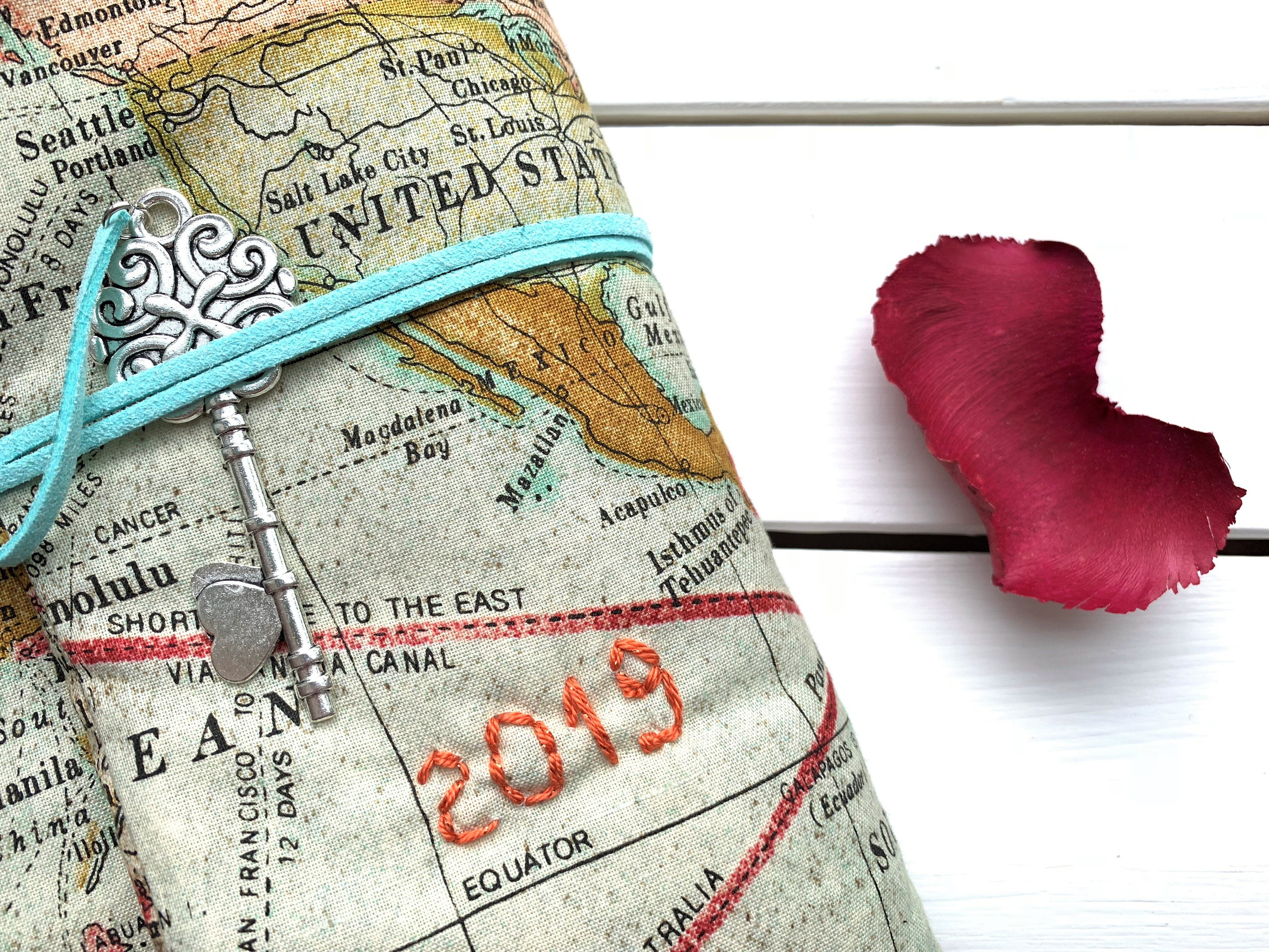 Map Journal Travel Journal Diary Writing Journal Blank Book Etsy