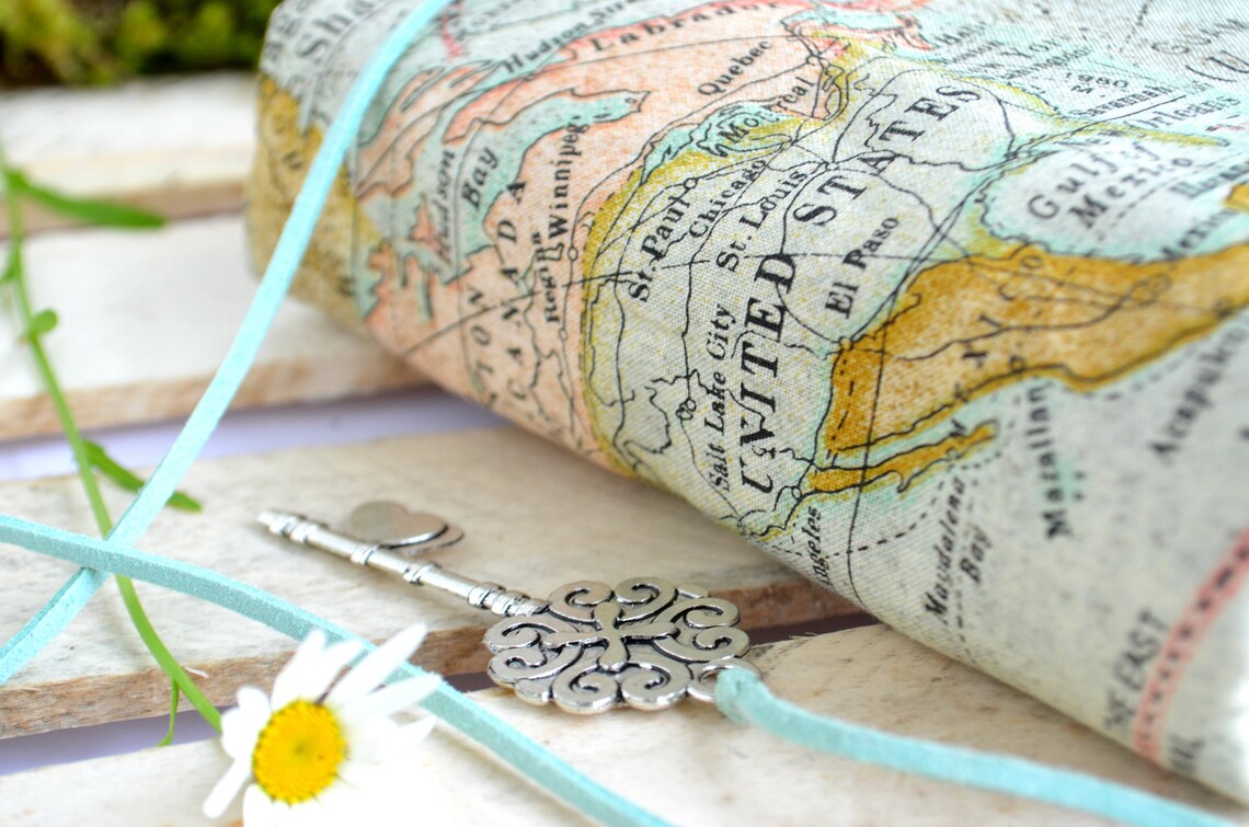 Map journal Travel journal Diary Writing journal Blank book Etsy
