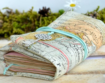 Map journal Travel journal Diary Writing journal Blank book Notebook Sketchbook Personalized journal Custom journal Travel notebook Gift