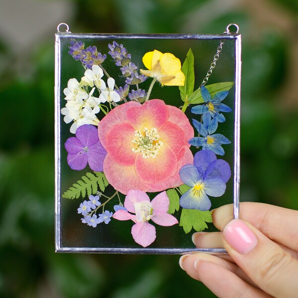 Framed Dried Flowers Etsy