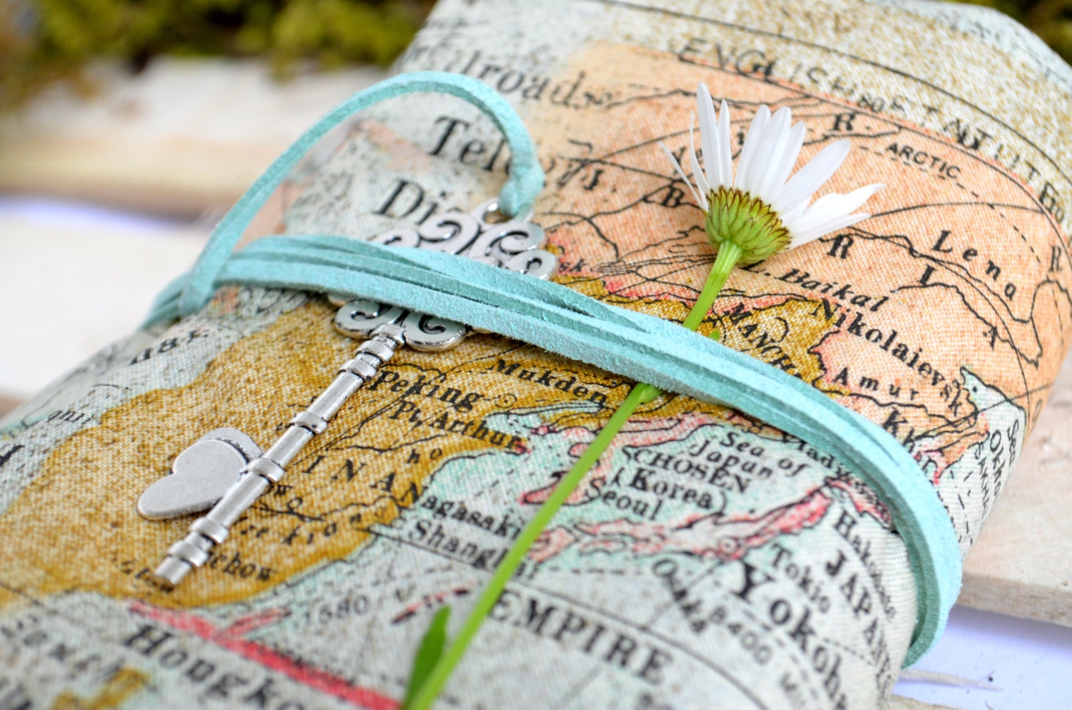 Map Journal Travel Journal Diary Writing Journal Blank Book Etsy