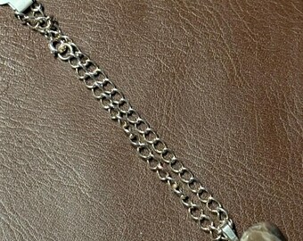 Sterling Silver heart Petoskey Bracelet